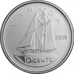 Canadian 10 cent piece