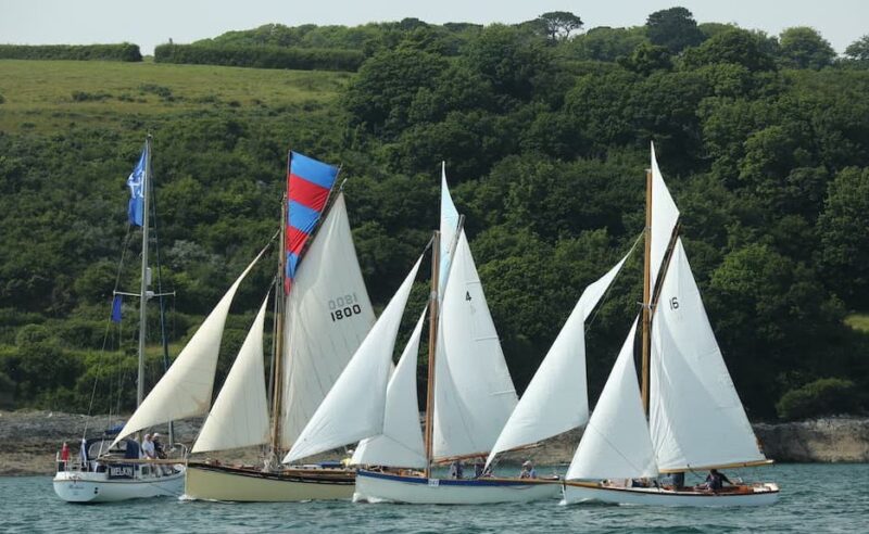 Falmouth working boat and gaff cutters racing on the Carrick Roads